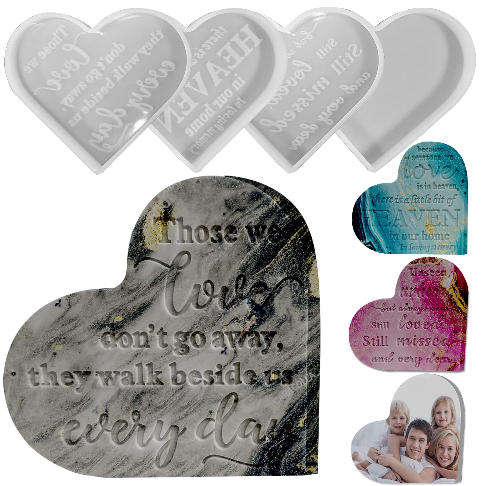 HASTHIP Heart Sign Resin Mold, Heart Memorial Mold for Resin Epoxy Casting DIY Craft Home Condolence Grief Decoration Flower Preservation Table Decorations HASTHIP Heart Sign Resin Mold, Heart Memorial Mold for Resin Epoxy Casting DIY Craft Home Condolence Grief Decoration Flower Preservation Table Decorations